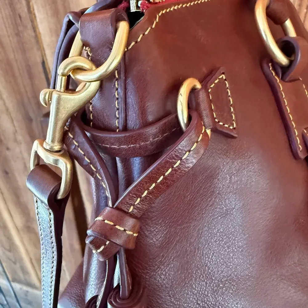 Dooney & Bourke Florentine Bristol Satchel – Chestnut Vacchetta Leather